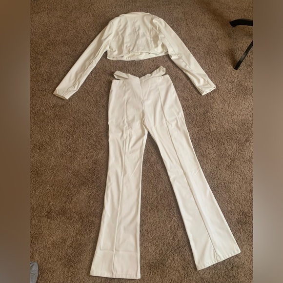 FAUX LEATHER PANT & JACKET MATCHING SET - Picture 3 of 11